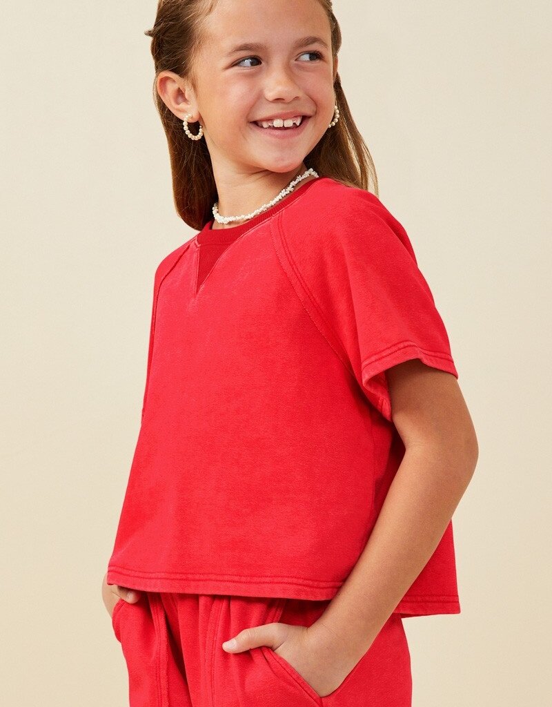 509 Broadway Girls Washed S/S Top