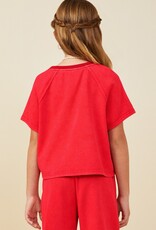 509 Broadway Girls Washed S/S Top