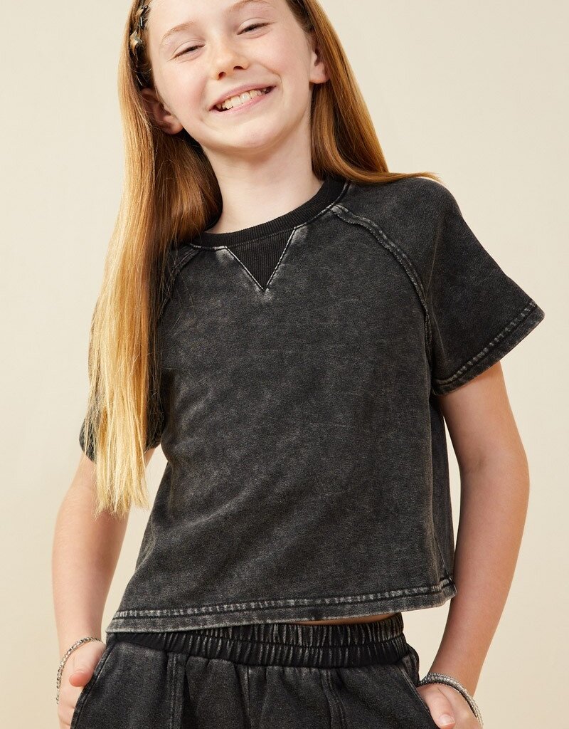 509 Broadway Girls Washed S/S Top