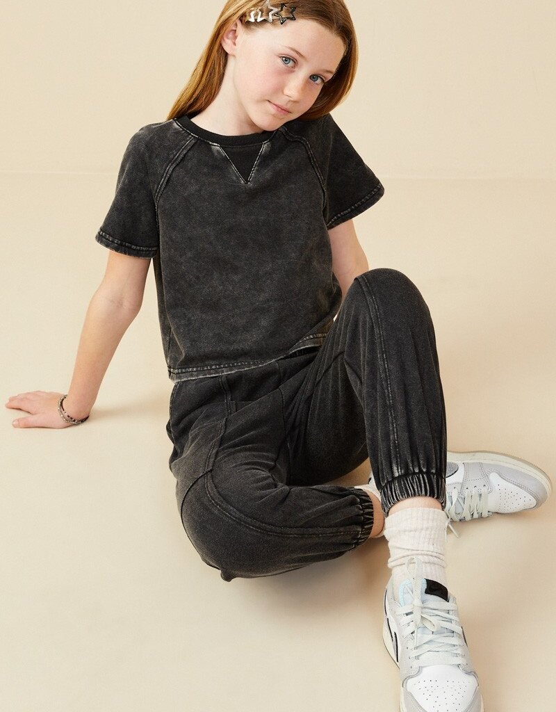 509 Broadway Girls Washed S/S Top