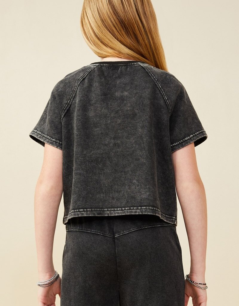 509 Broadway Girls Washed S/S Top