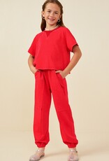 509 Broadway Girls Washed S/S Top