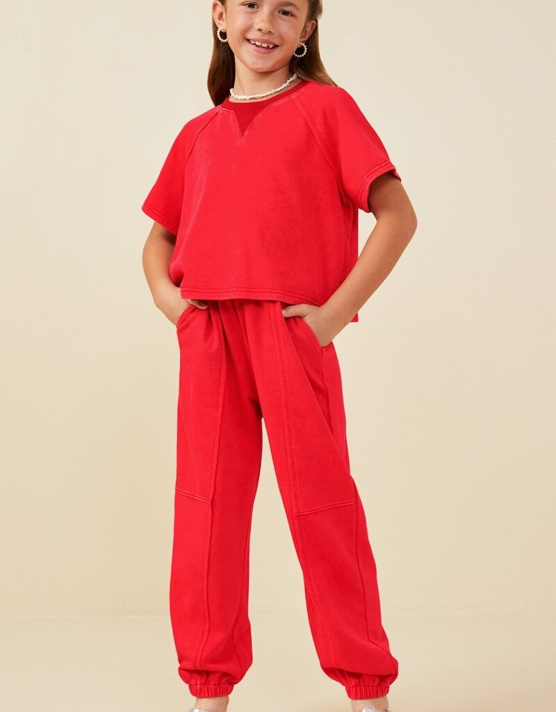 509 Broadway Girls Washed S/S Top