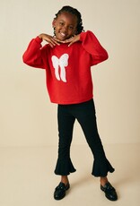 509 Broadway Girls Lace Beaded Bow Top