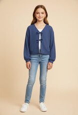 509 Broadway Girls Tie Front Cardigan