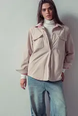 509 Broadway Plaid Flannel Lined Corduroy Shacket