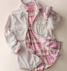 509 Broadway Plaid Flannel Lined Corduroy Shacket