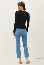 509 Broadway Basic Scoop Neck Long Sleeve Top