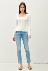 509 Broadway Basic Scoop Neck Long Sleeve Top