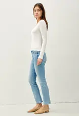 509 Broadway Basic Scoop Neck Long Sleeve Top