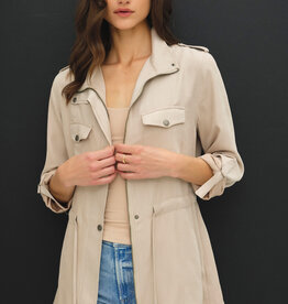 509 Broadway Cinched Waist Safari Cargo Jacket