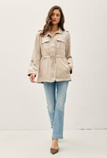 509 Broadway Cinched Waist Safari Cargo Jacket