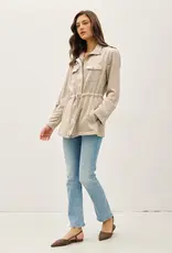 509 Broadway Cinched Waist Safari Cargo Jacket