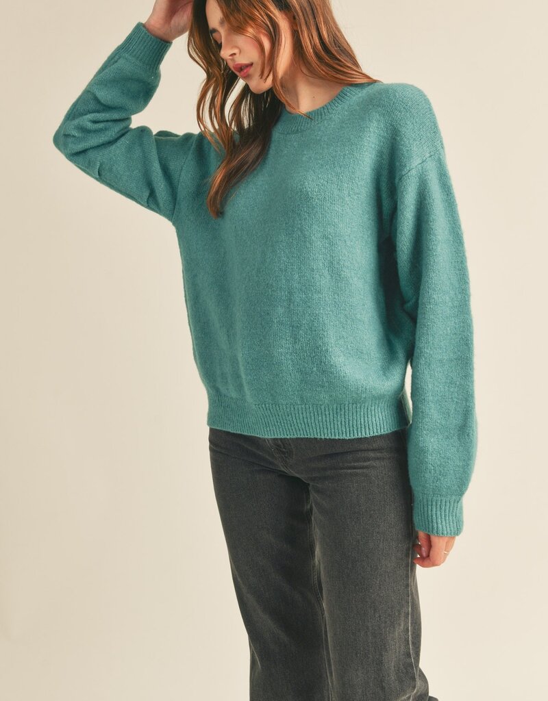 509 Broadway Tucked Sleeve Sweater