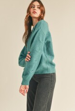 509 Broadway Tucked Sleeve Sweater
