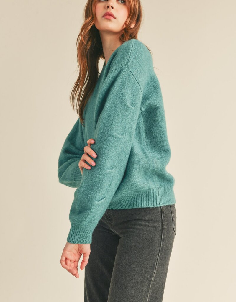 509 Broadway Tucked Sleeve Sweater