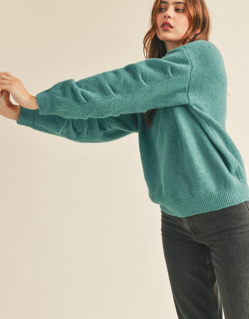 509 Broadway Tucked Sleeve Sweater