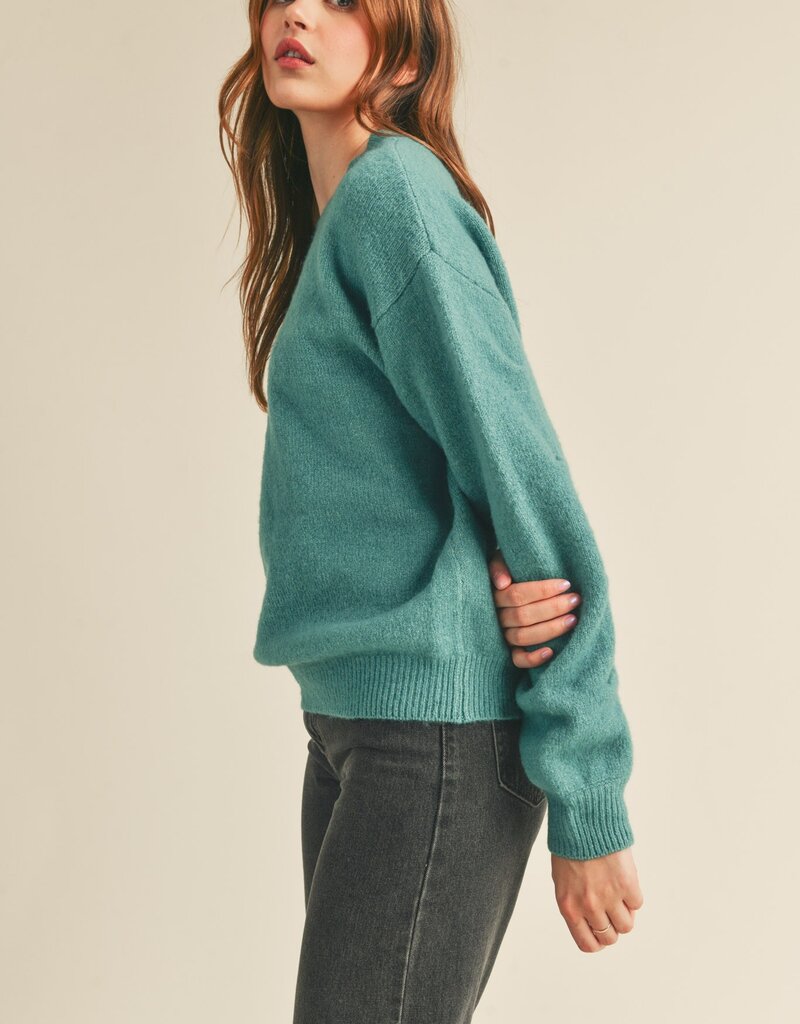 509 Broadway Tucked Sleeve Sweater