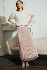 509 Broadway Lurex Pleated Mini Skirt