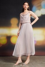 509 Broadway Lurex Pleated Mini Skirt