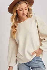 509 Broadway Oversized Knit Crew Pullover