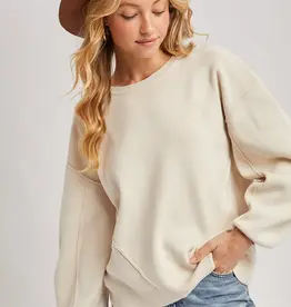 509 Broadway Oversized Knit Crew Pullover