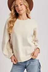 509 Broadway Oversized Knit Crew Pullover