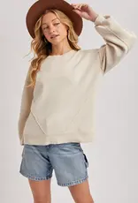 509 Broadway Oversized Knit Crew Pullover