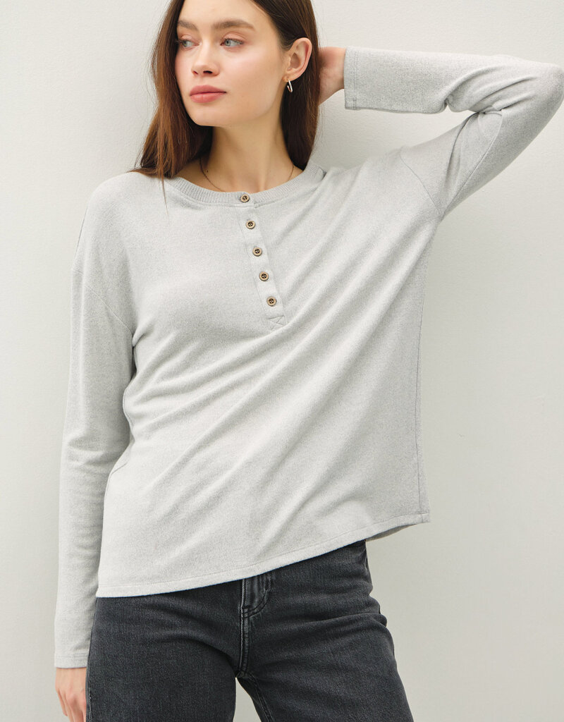 509 Broadway Ultra Soft Henley Top
