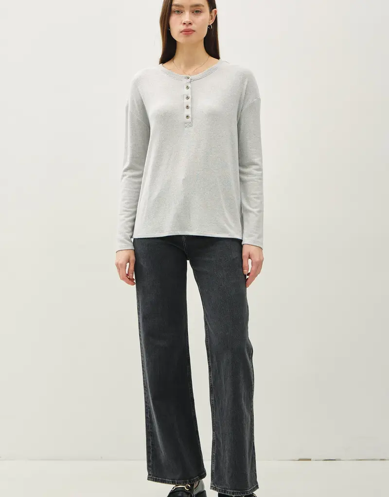 509 Broadway Ultra Soft Henley Top