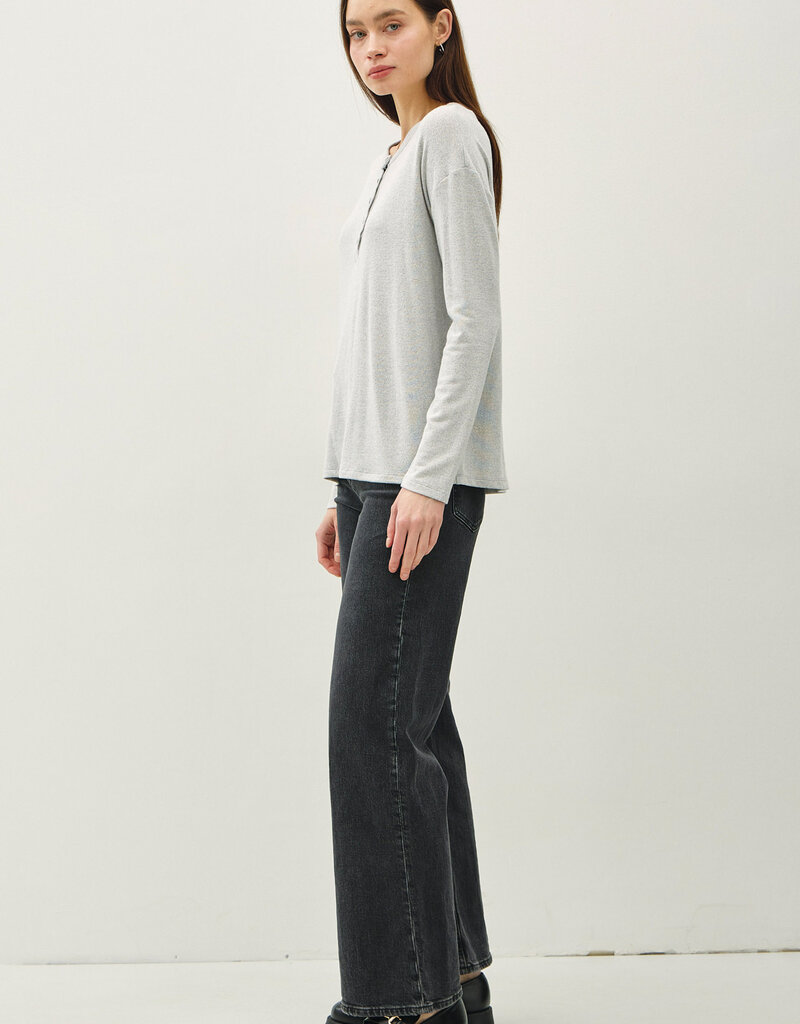 509 Broadway Ultra Soft Henley Top