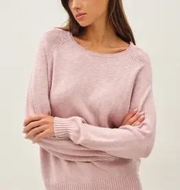509 Broadway Raglan Sleeve Slub Pullover Sweater