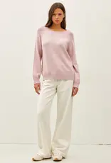 509 Broadway Raglan Sleeve Slub Pullover Sweater