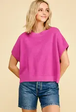 509 Broadway Dropped Shoulder Sweater Top