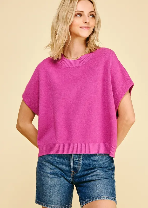 509 Broadway Dropped Shoulder Sweater Top