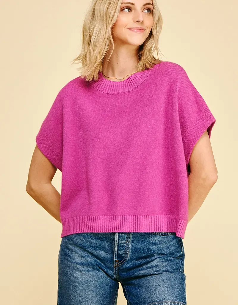 509 Broadway Dropped Shoulder Sweater Top