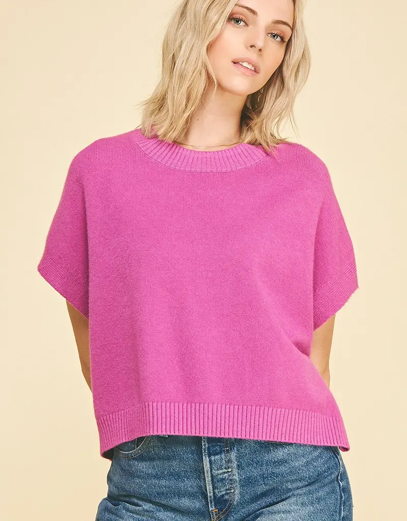 509 Broadway Dropped Shoulder Sweater Top
