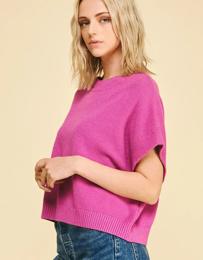 509 Broadway Dropped Shoulder Sweater Top
