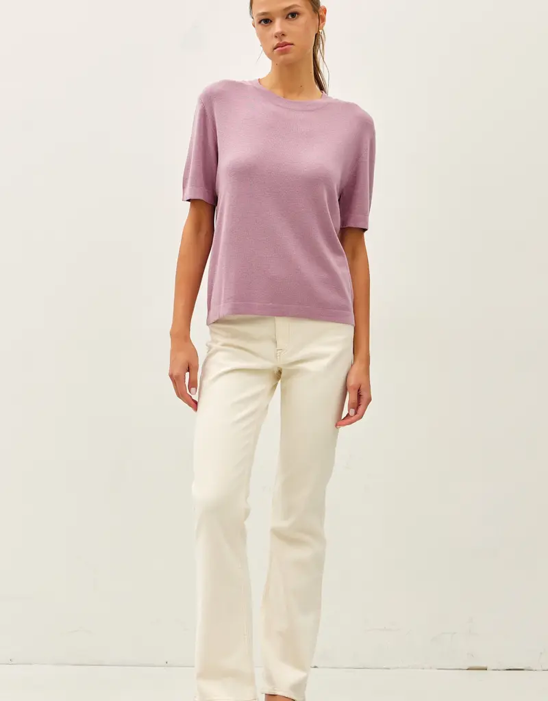 509 Broadway Loose Fit S/S Sweater Top