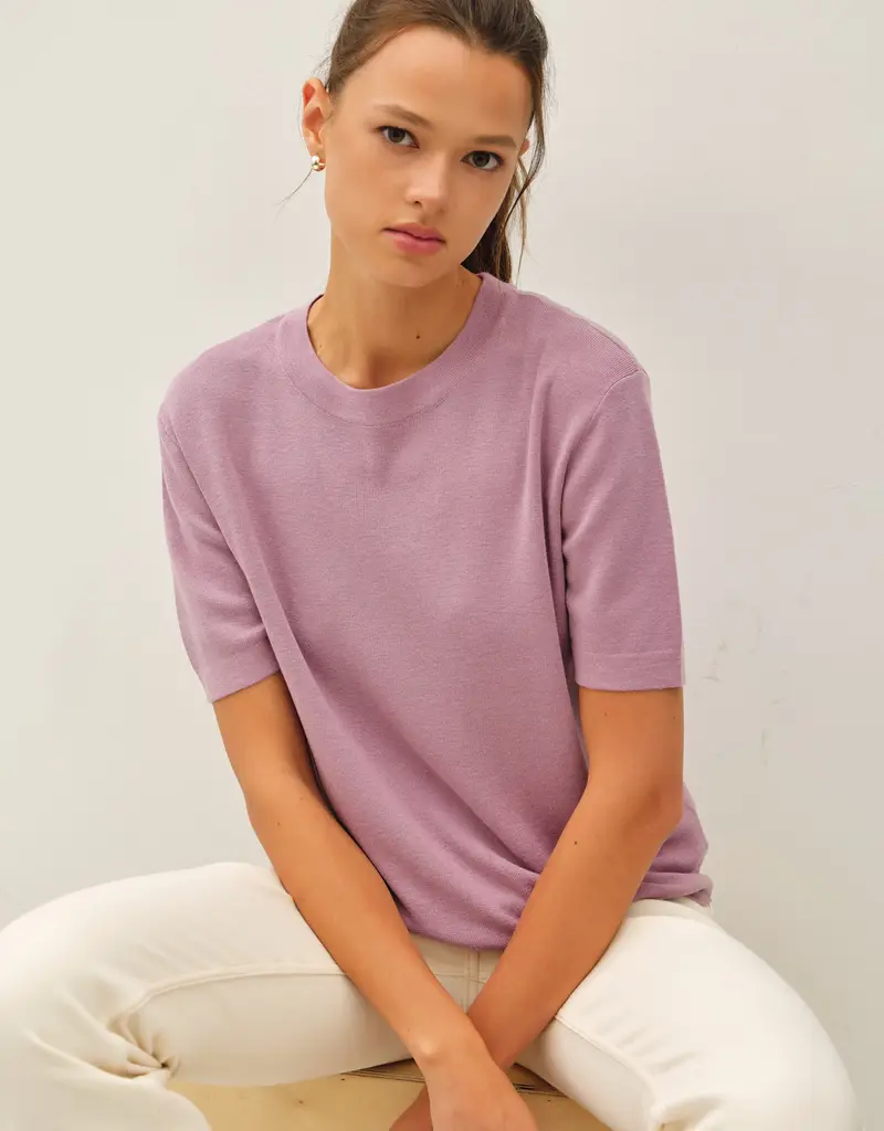 509 Broadway Loose Fit S/S Sweater Top