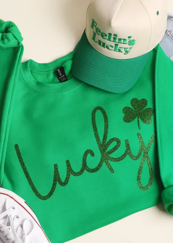 509 Broadway Lucky Glitter Sweatshirt