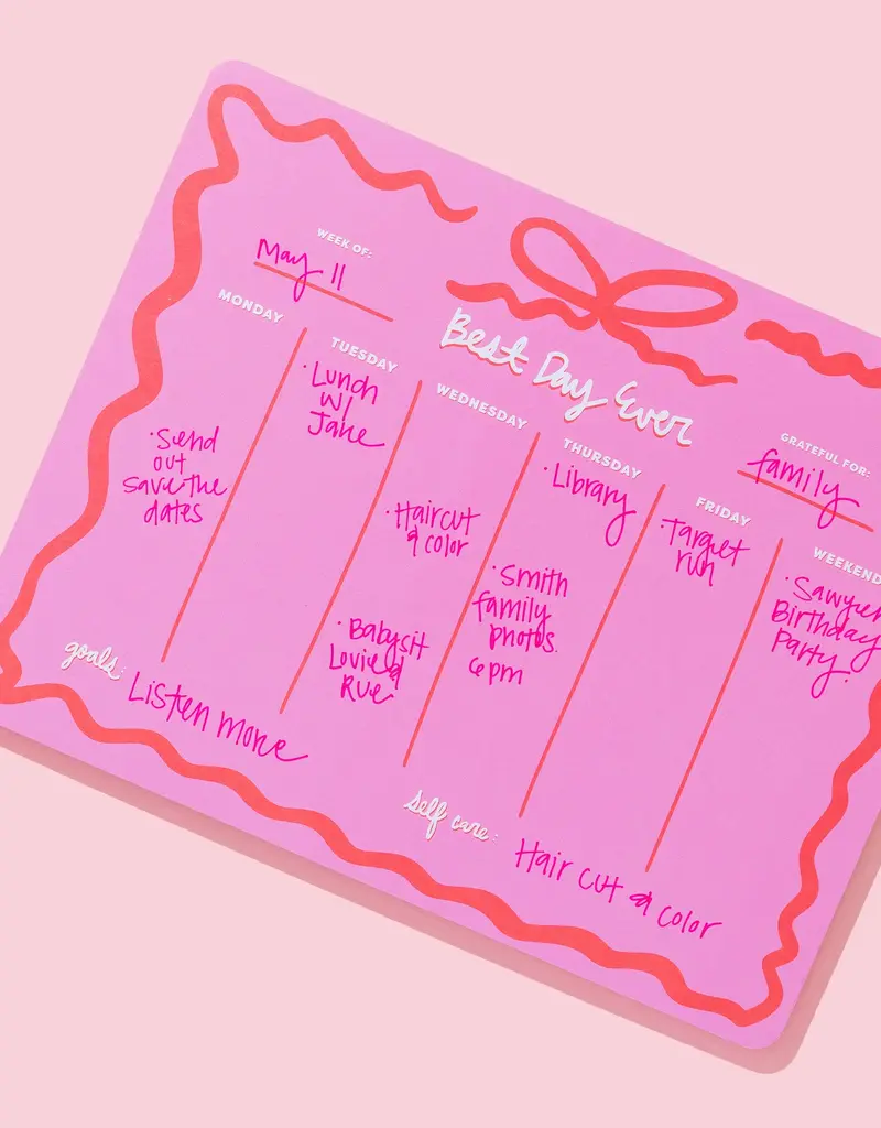 509 Broadway Weekly Planner Best Day Ever