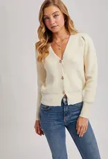 509 Broadway Button Down V-Neck Cardigan