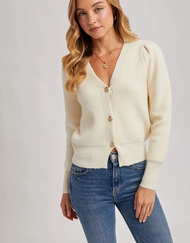 509 Broadway Button Down V-Neck Cardigan
