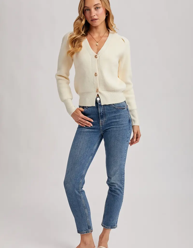 509 Broadway Button Down V-Neck Cardigan