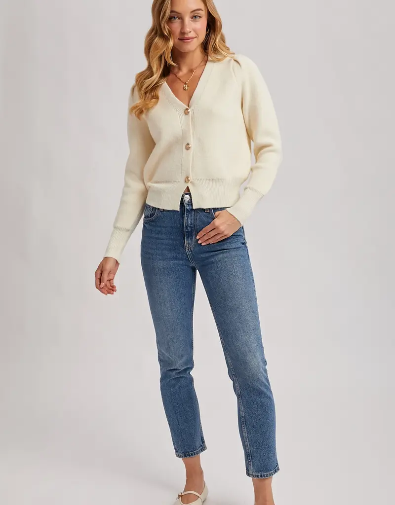 509 Broadway Button Down V-Neck Cardigan