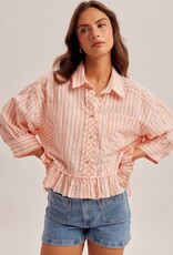509 Broadway Stripe Button Down Shirt