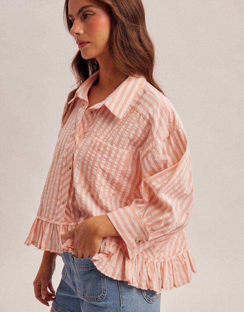 509 Broadway Stripe Button Down Shirt