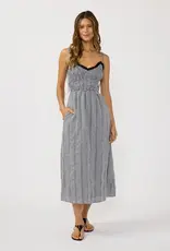 509 Broadway Smocked Gingham Midi Dress