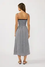 509 Broadway Smocked Gingham Midi Dress